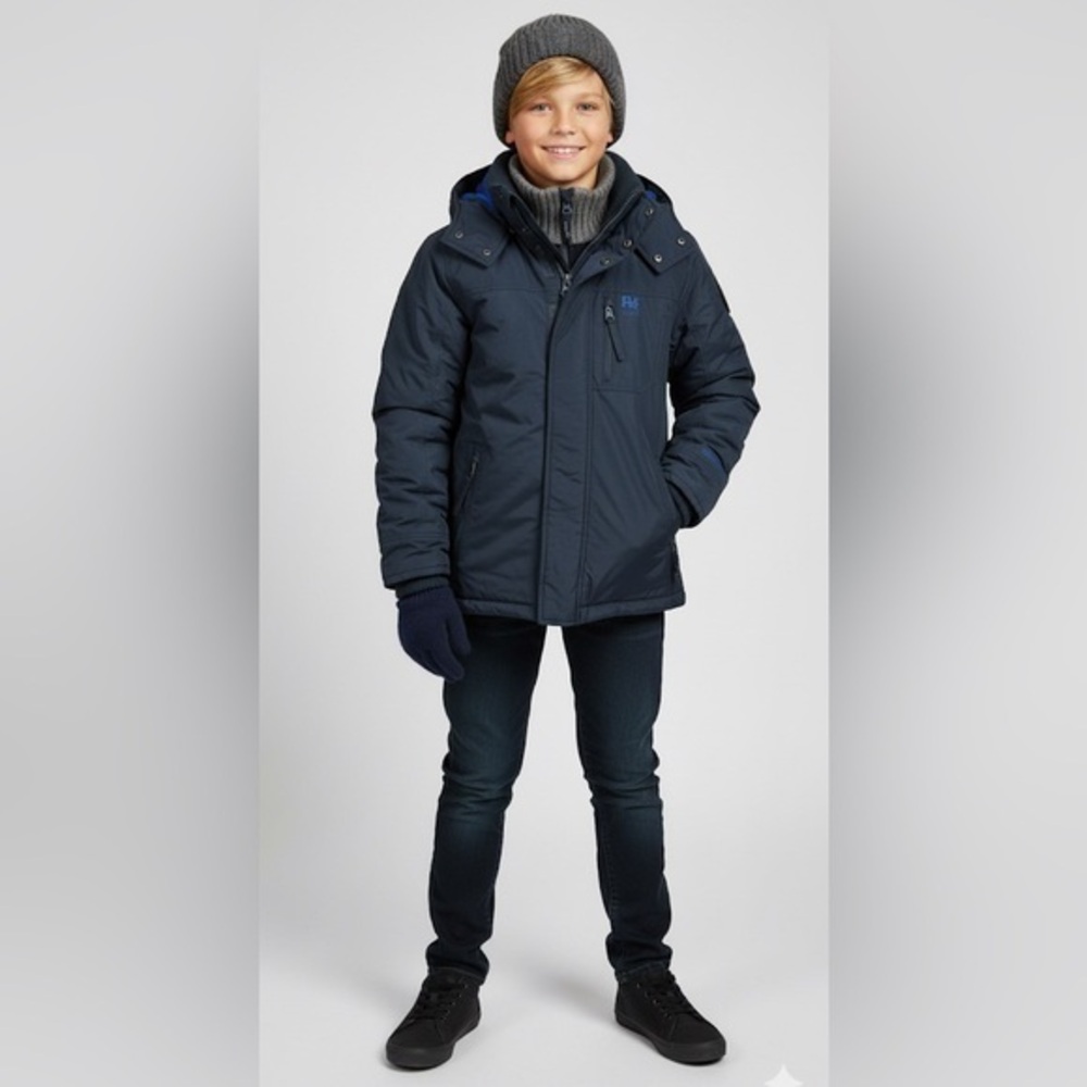 Abercrombie & Fitch Navy Blue Zip Up Hooded Jacket Size Medium